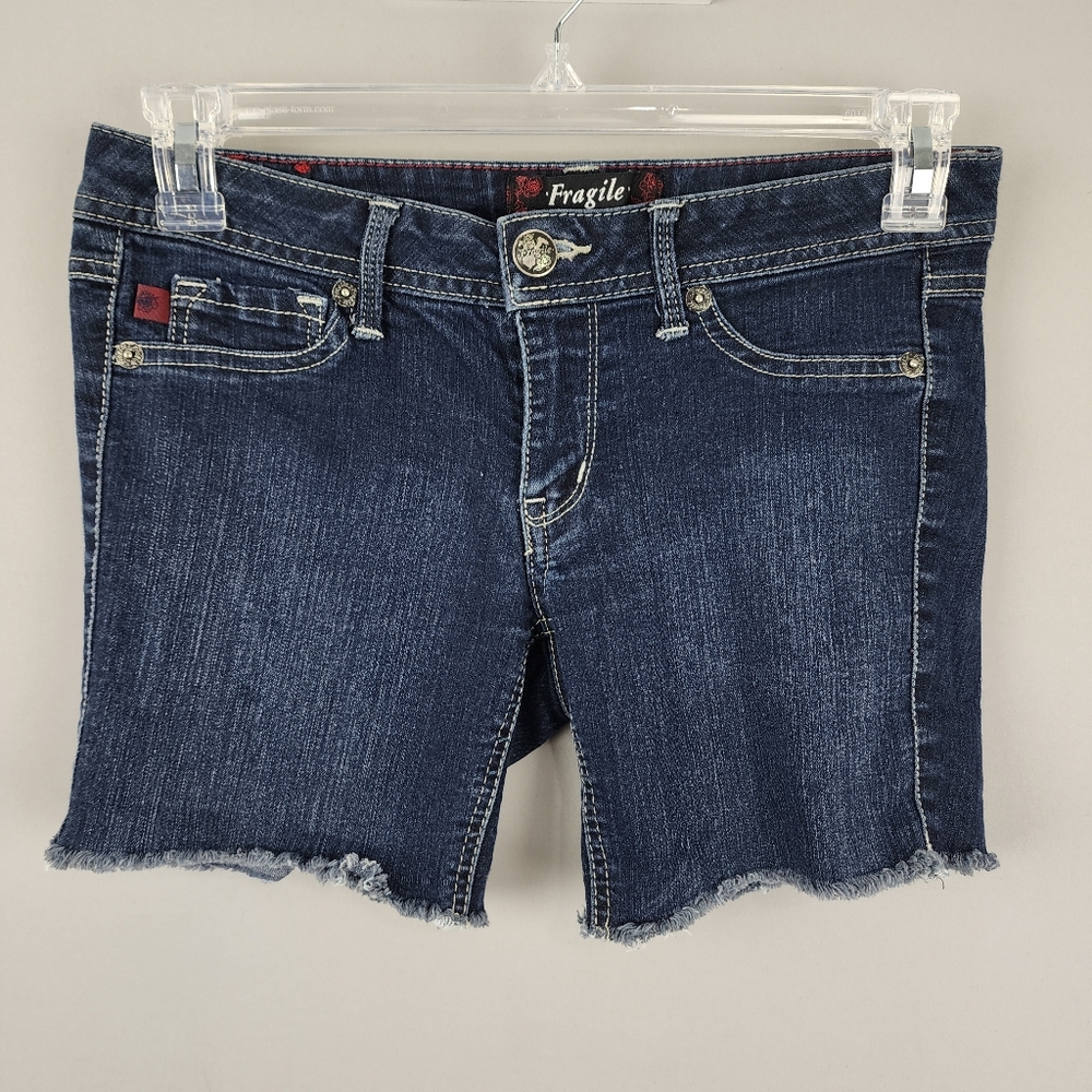 Fragile Cut Off Denim Jean Shorts Sz 7